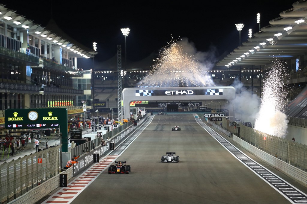 Carrera del Gran Premio de Abu Dhabi, de Formula Uno.
(Foto: Bryn Lennon / POOL / AFP)