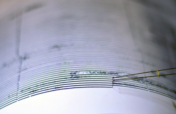 Detalle del registro de un terremoto en un sismógrafo. EFE/Ulises Rodríguez